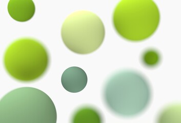 3D Image of Delicate Ball Background - Pastel Sphere with DOF Effect - Light Elegant Graphic Design Backdrop
