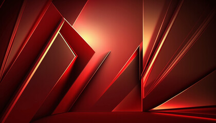 Red abstract background with lines