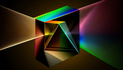 Prism new quality, versatile colorful technology, illustration design, generative ai
