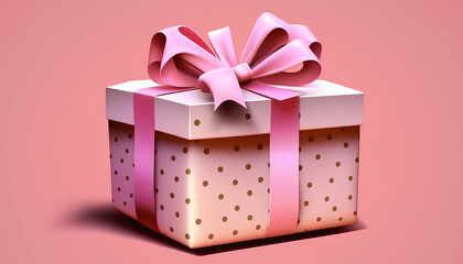 Bright gift box new quality universal colorful technology stock image illustration design, generative ai