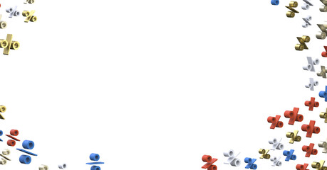 Blurred sale background.