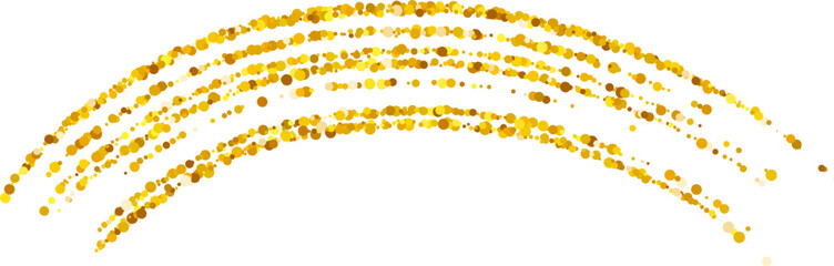 Gold glitter abstract stroke wave swash shiny shape. Luxury illustration element.