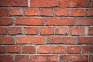 Nahaufnahme einer Klinkermauer