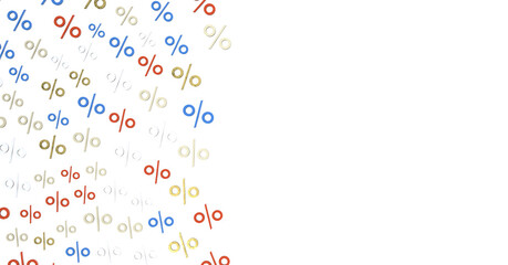 Sales icons floating in the air 3D rendering