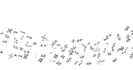 Sales icons floating in the air 3D rendering