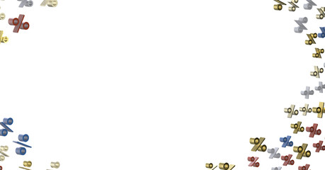 Obraz premium percent shopping digital in hand 3d.