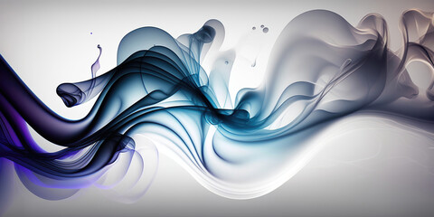 abstract panoramic smoke background, generative ai