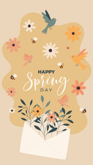 Happy Spring Day Greeting Card 