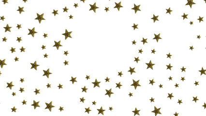 XMAS Stars - A gray whirlwind of golden snowflakes and stars. New