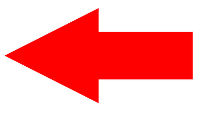 Roter Pfeil auf weißem Hintergrund (links)