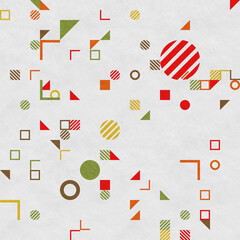 abstract geometric figures, bauhaus background