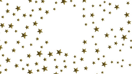 XMAS Stars - A gray whirlwind of golden snowflakes and stars. New