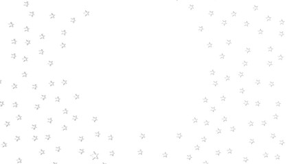 XMAS Stars - Banner with silver decoration. Festive border with falling glitter dust and stars.