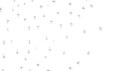 XMAS Stars - Banner with silver decoration. Festive border with falling glitter dust and stars.