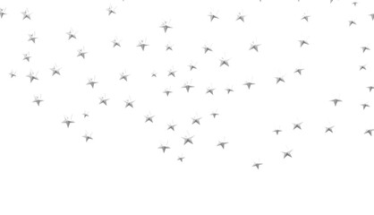 XMAS Stars - Banner with silver decoration. Festive border with falling glitter dust and stars.