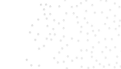 XMAS Stars - Banner with silver decoration. Festive border with falling glitter dust and stars.