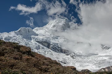 Photo sur Plexiglas Manaslu View of Mansiri Himal and Manaslu mountain, a small, high mountain range of the Himalayas in north-central Nepal