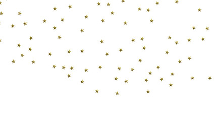 XMAS Stars - Holiday golden decoration, glitter frame isolated -