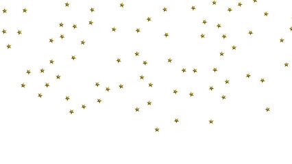 XMAS Stars - Holiday golden decoration, glitter frame isolated -