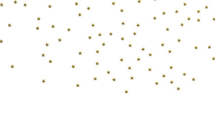 XMAS Stars - Holiday golden decoration, glitter frame isolated -