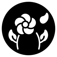 flower glyph icon