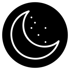 moon glyph icon