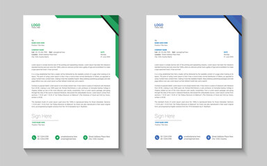 Creative and modern business letterhead design set