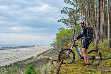 Hel Peninsula - bicycle trails. Poland. - obrazy, fototapety, plakaty