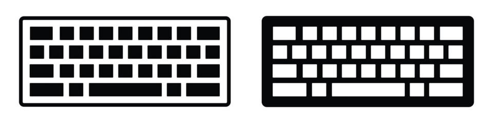 Computer keyboard set icon, vector illustration - obrazy, fototapety, plakaty
