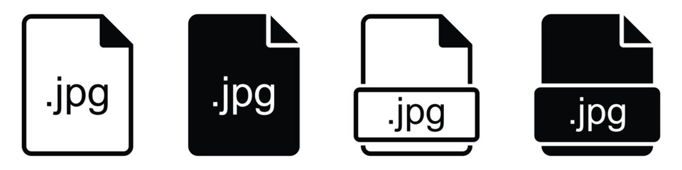 Jpg file format icon, vector illustration