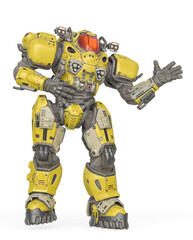 powered combat suit is dancing