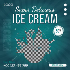 Creative Modern Square Social Media Food Post marketing social media post or web banner template design with abstract background, logo and icon. 
