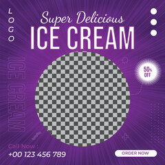 Creative Modern Square Social Media Food Post marketing social media post or web banner template design with abstract background, logo and icon. 
