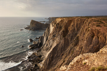 Fototapeta na wymiar View of the Arrifana coastline in the west of Algarve region, Portugal