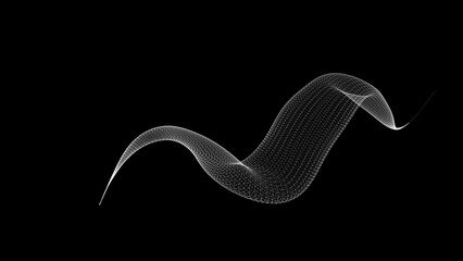 Obraz premium Abstract Twisted Wave Background. 3D rendering