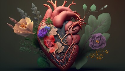 Explore the Beauty of Love and Emotion with a Human Heart and Flowers: Be a Good-Hearted Person by Spreading Help