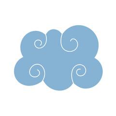 Blue cloud icon.	