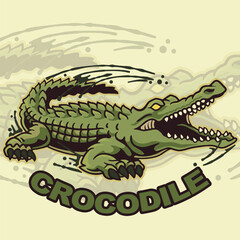 Crocodile Vector Art, Illustration, Icon and Graphic