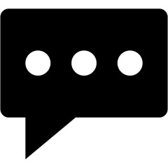 Chat Bubble Glyph Icon