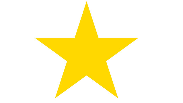 Gelber Stern auf weißem Hintergrund