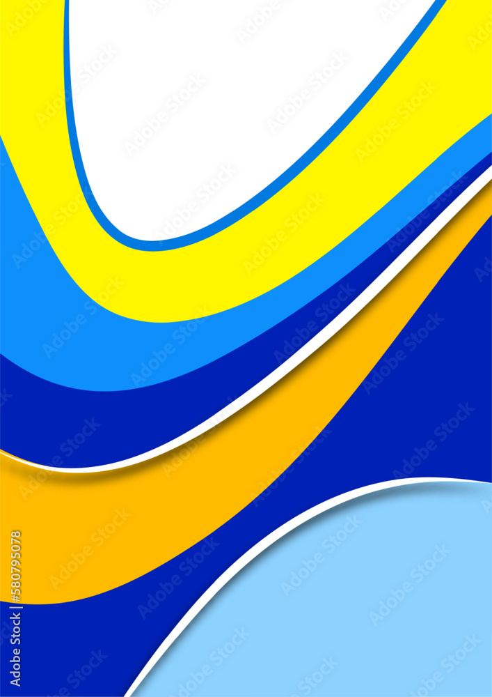 Poster set of colorful smooth motion abstract wave. smooth futuristic wave lines. business, technology mess