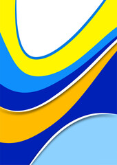 Set of colorful smooth motion abstract wave. Smooth futuristic wave lines. Business, technology message, presentation or personality. Vector
