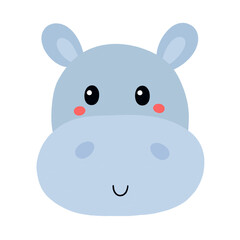 Cute hippo head.