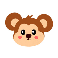 Cute monkey head.