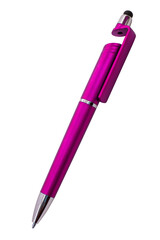 Elegant stylus pen for typing on digital tablets on white background.