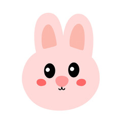 Cute rabbit head Icon.