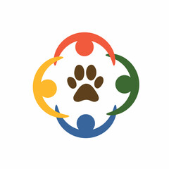 Animal dog paw in people 
