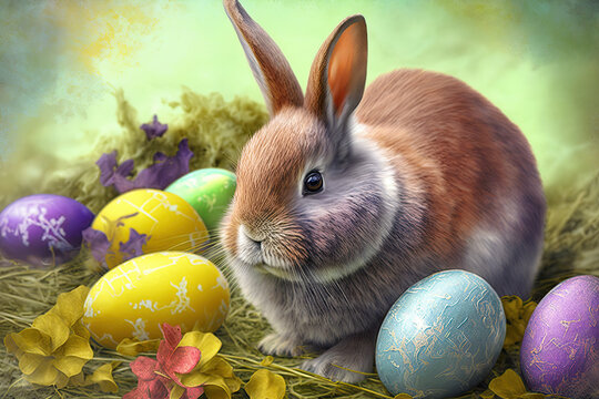 Osterhase Hase im Nest Ostern
Generative Ai