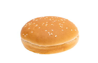 bun with sesame seeds for hamburger isolated