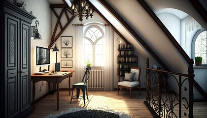 antique attic room idea
